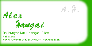 alex hangai business card